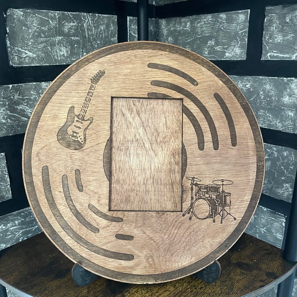 Vinyl Record Wood Picture Frame 4x6 Picture Frame